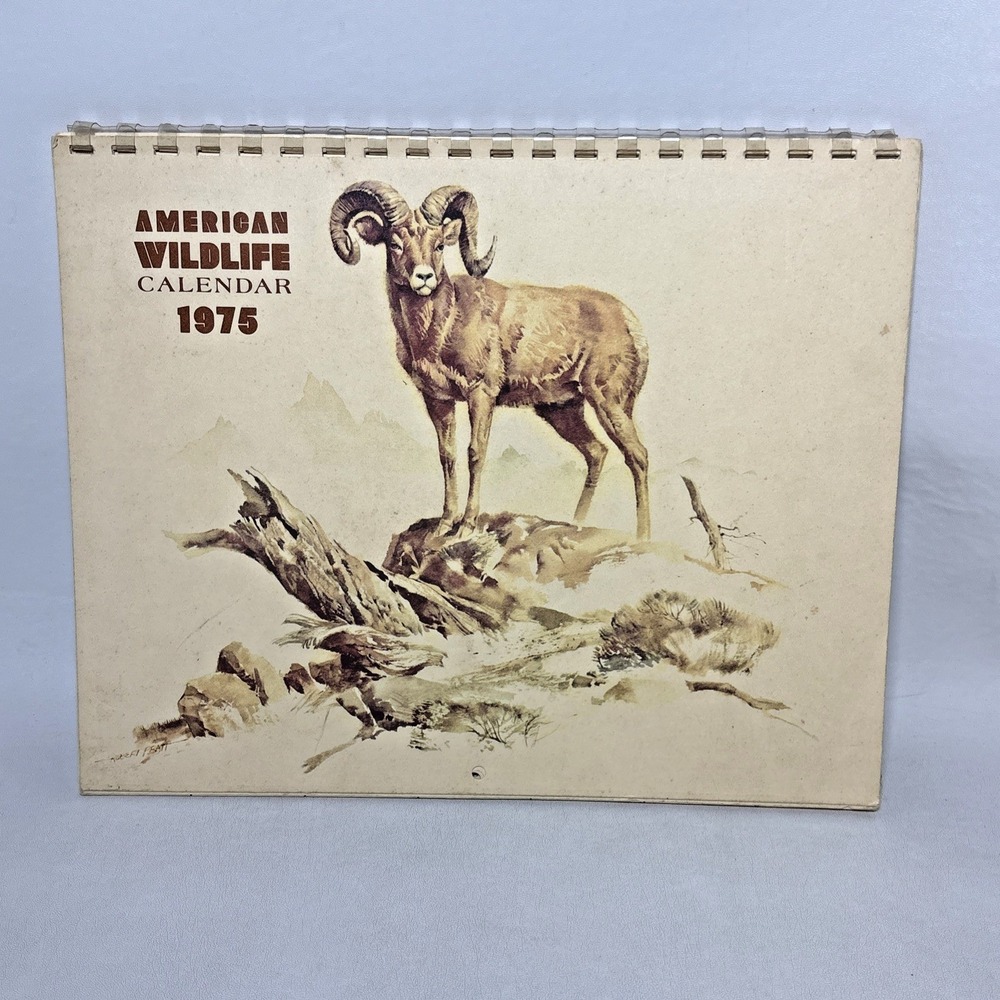 American Wildlife 1975 Calendar Robert Pratt Watercolor‎ Gibson Greeting Cards
